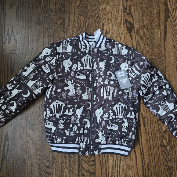 Disney Store Varsity Tim Burton's Nightmare Before Christmas Jacket - Kids 7/8 - Picture 1 of 4